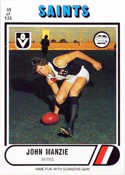 1976 Scanlens VFL #85 John Manzie Front